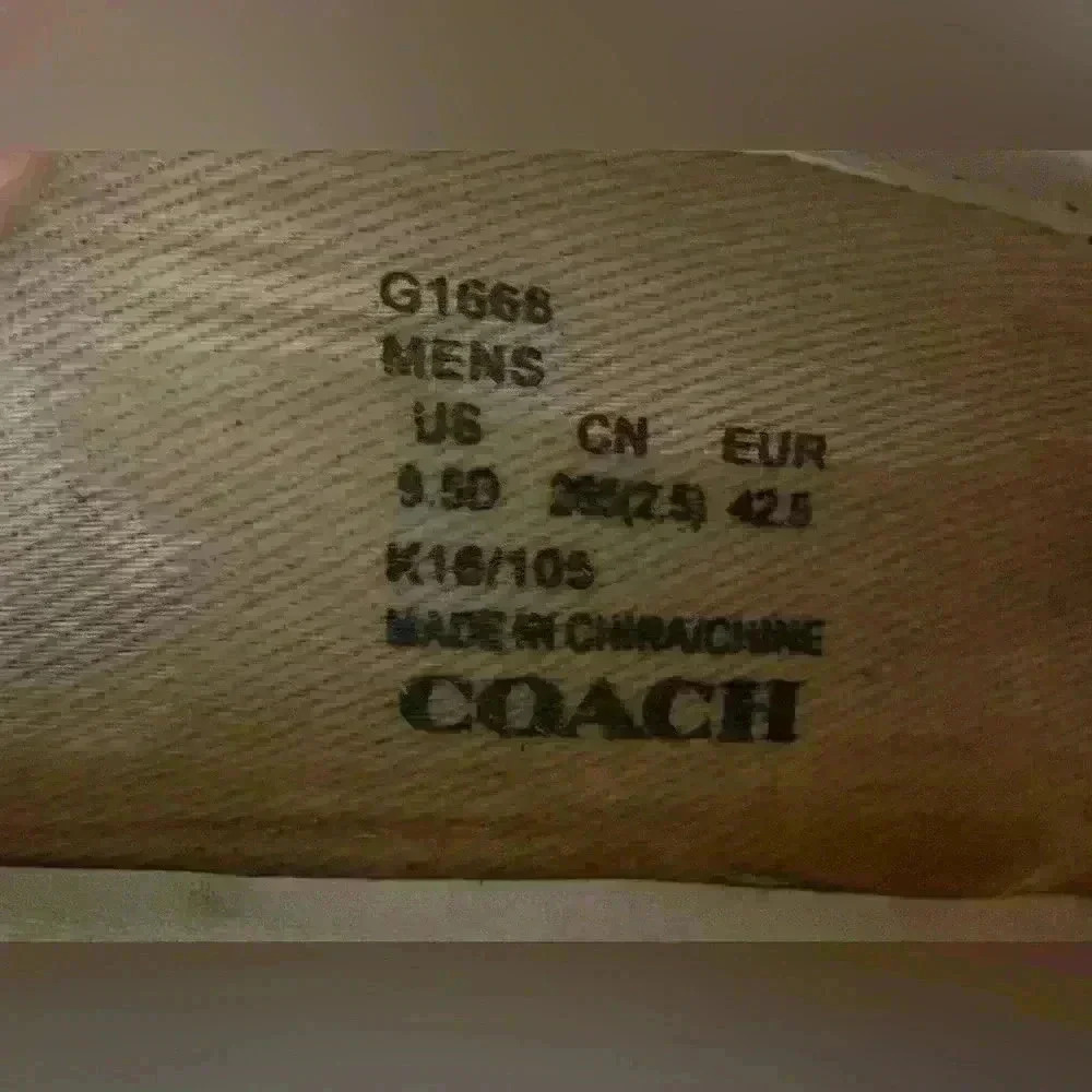 Coach White Leather Suede Slip On Shoes G1668; size Men's  9.5 or Women’s 11 - Picture 5 of 7